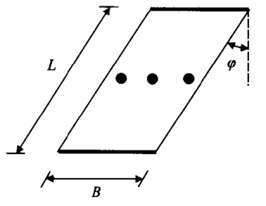 Fig. 7.9.1 – Ponte obliquo: schema strutturale